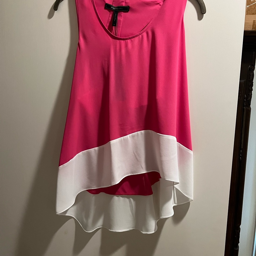 Hot pink open back top